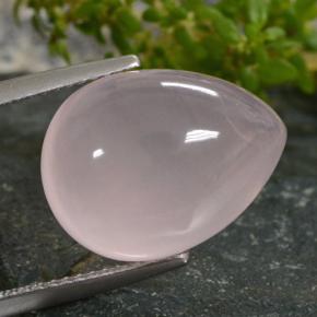 13.35 ct Pink Rose Quartz Stone, Natural Rose Quartz in Pear Cabochon Shape for Sale