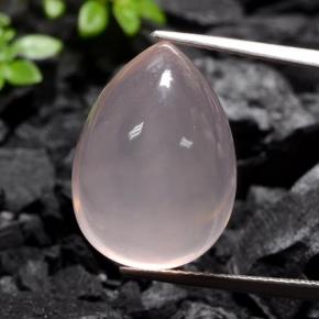 19.92 ct Pink Rose Quartz Gemstone, Rose Quartz Gem in Pear Cabochon Shape for Sale.