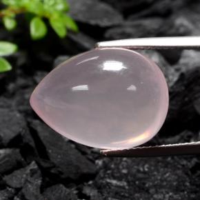 19.92 ct Pink Rose Quartz Stone, Natural Rose Quartz in Pear Cabochon Shape for Sale