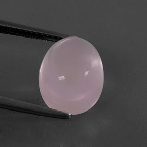 7.42 ct Pink Rose Quartz Gemstone, Rose Quartz Gem in Oval Cabochon Shape for Sale.
