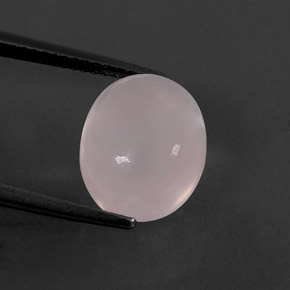5.50 ct Pink Rose Quartz Gemstone, Rose Quartz Gem in Oval Cabochon Shape for Sale.