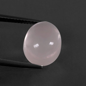 6.70 ct Pink Rose Quartz Gemstone, Rose Quartz Gem in Oval Cabochon Shape for Sale.
