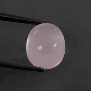 5.82 ct Pink Rose Quartz Gemstone, Rose Quartz Gem in Oval Cabochon Shape for Sale.