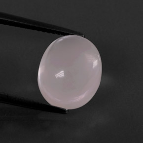 5.98 ct Pink Rose Quartz Gemstone, Rose Quartz Gem in Oval Cabochon Shape for Sale.