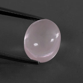 5.89 ct Pink Rose Quartz Gemstone, Rose Quartz Gem in Oval Cabochon Shape for Sale.