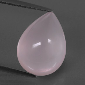 9.09 ct Pink Rose Quartz Gemstone, Rose Quartz Gem in Pear Cabochon Shape for Sale.