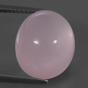 12.46 ct Pink Rose Quartz Gemstone, Rose Quartz Gem in Oval Cabochon Shape for Sale.