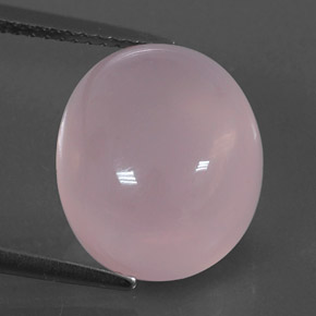 10.34 ct Pink Rose Quartz Gemstone, Rose Quartz Gem in Oval Cabochon Shape for Sale.