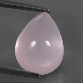 10.98 ct Pink Rose Quartz Gemstone, Rose Quartz Gem in Pear Cabochon Shape for Sale.