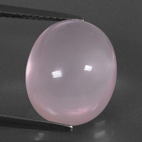 10.34 ct Pink Rose Quartz Gemstone, Rose Quartz Gem in Oval Cabochon Shape for Sale.