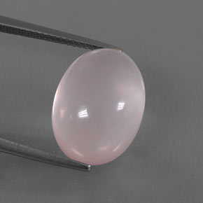 13.46 ct Pink Rose Quartz Gemstone, Rose Quartz Gem in Oval Cabochon Shape for Sale.