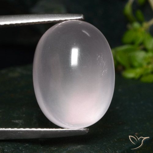 16.2 x 12.3mm Oval Cabochon Pink Rose Quartz from South Africa, Weight of 14.77ct, Natural untreated Gemstone in Translucent Clarity, 1pc Rose Quartz - Color: Very Light Pink, Mohs Hardness of 7 suitable for daily wear jewelry, Photo A