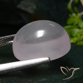 Rose Quartz Gemstone in 16 x 12 mm (calibrated) Size for Sale, Rose Quartz Stone in Very Light Rose Pink Color