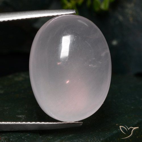 26.04ct Natural Very Light Rose Pink Rose Quartz, Oval, Translucent