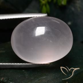 26.04 ct Pink Rose Quartz Stone, Natural Rose Quartz in Oval Cabochon Shape for Sale