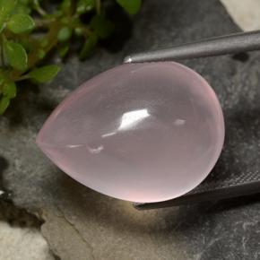 23.27 ct Pink Rose Quartz Stone, Natural Rose Quartz in Pear Cabochon Shape for Sale