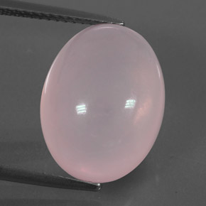 11.67 ct Pink Rose Quartz Gemstone, Rose Quartz Gem in Oval Cabochon Shape for Sale.