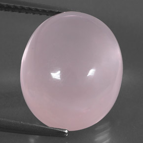 11.75 ct Pink Rose Quartz Gemstone, Rose Quartz Gem in Oval Cabochon Shape for Sale.