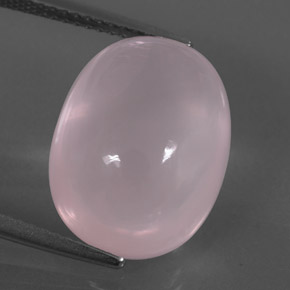 12.07 ct Pink Rose Quartz Gemstone, Rose Quartz Gem in Oval Cabochon Shape for Sale.