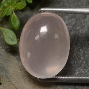13.32 ct Pink Rose Quartz Gemstone, Rose Quartz Gem in Oval Cabochon Shape for Sale.
