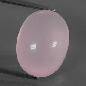 13.08 ct Pink Rose Quartz Gemstone, Rose Quartz Gem in Oval Cabochon Shape for Sale.