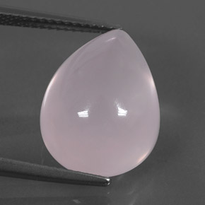11.14 ct Pink Rose Quartz Gemstone, Rose Quartz Gem in Pear Cabochon Shape for Sale.