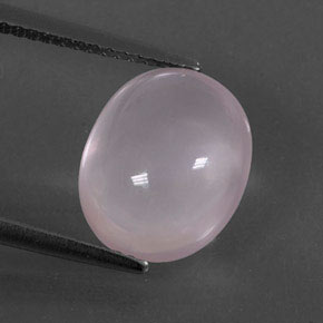 5.12 ct Pink Rose Quartz Gemstone, Rose Quartz Gem in Oval Cabochon Shape for Sale.