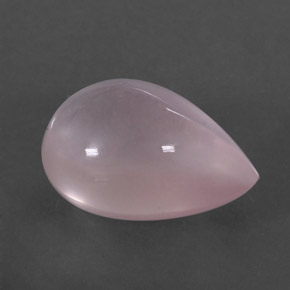 5.27 ct Pink Rose Quartz Stone, Natural Rose Quartz in Pear Cabochon Shape for Sale