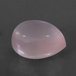 5.27 ct Pink Rose Quartz Stone, Natural Rose Quartz in Pear Cabochon Shape for Sale
