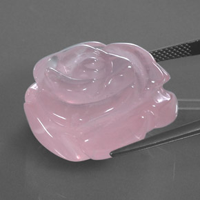 Rose Quartz Gemstone in 24.4 x 24.2 mm Size for Sale, Rose Quartz Stone in Light Pink  Color