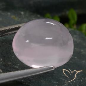 Rose Quartz Gemstone in 16.2 x 14.1 mm Size for Sale, Rose Quartz Stone in Very Light Pink Color