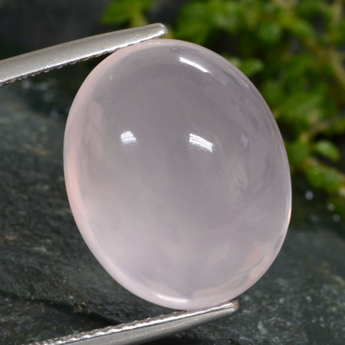 Very Light Rose Pink Розовый Кварц Камень - 16.3ct Овал Кабошон (ID: 323092)