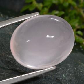 16.25 ct Pink Rose Quartz Stone, Natural Rose Quartz in Oval Cabochon Shape for Sale