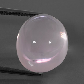 19.38 ct Pink Rose Quartz Gemstone, Rose Quartz Gem in Oval Cabochon Shape for Sale.