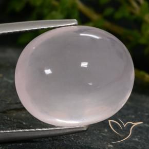 15.67 ct Pink Rose Quartz Stone, Natural Rose Quartz in Oval Cabochon Shape for Sale