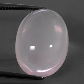 17.53 ct Pink Rose Quartz Gemstone, Rose Quartz Gem in Oval Cabochon Shape for Sale.