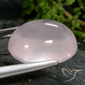 Rose Quartz Gemstone in 18 x 15.1 mm Size for Sale, Rose Quartz Stone in Light Pink Color