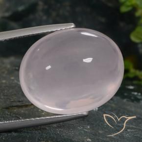 20.14 ct Pink Rose Quartz Stone, Natural Rose Quartz in Oval Cabochon Shape for Sale