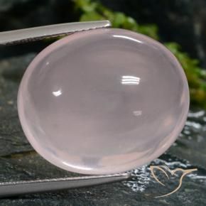26.44 ct Pink Rose Quartz Stone, Natural Rose Quartz in Oval Cabochon Shape for Sale