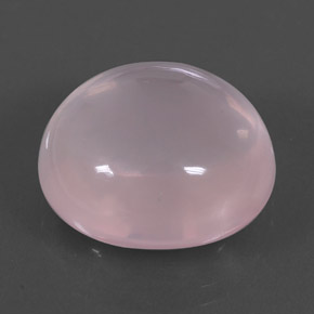 17.96 ct Pink Rose Quartz Stone, Natural Rose Quartz in Oval Cabochon Shape for Sale