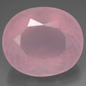150.80 ct Pink Rose Quartz Gemstone, Rose Quartz Gem in Oval Facet Shape for Sale.