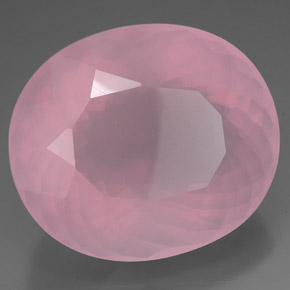 150.80 ct Pink Rose Quartz Stone, Natural Rose Quartz in Oval Facet Shape for Sale