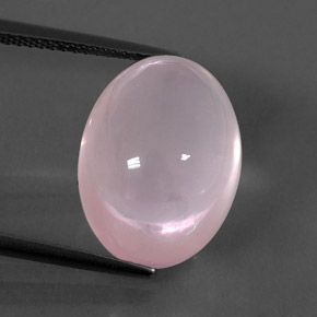 15.03 ct Pink Rose Quartz Gemstone, Rose Quartz Gem in Oval Cabochon Shape for Sale.