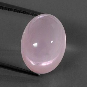 17.60 ct Pink Rose Quartz Gemstone, Rose Quartz Gem in Oval Cabochon Shape for Sale.