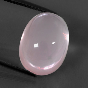 14.43 ct Pink Rose Quartz Gemstone, Rose Quartz Gem in Oval Cabochon Shape for Sale.