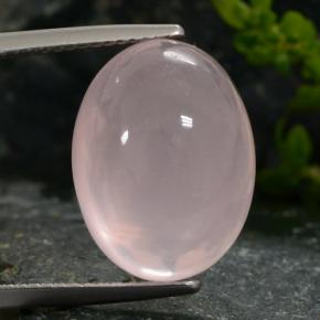 15.31 ct Pink Rose Quartz Gemstone, Rose Quartz Gem in Oval Cabochon Shape for Sale.