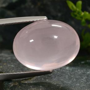 15.31 ct Pink Rose Quartz Stone, Natural Rose Quartz in Oval Cabochon Shape for Sale