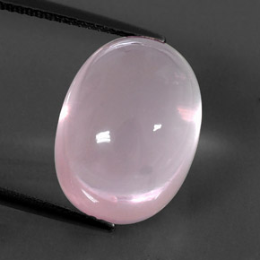 14.49 ct Pink Rose Quartz Gemstone, Rose Quartz Gem in Oval Cabochon Shape for Sale.