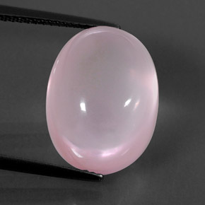 15.47 ct Pink Rose Quartz Gemstone, Rose Quartz Gem in Oval Cabochon Shape for Sale.
