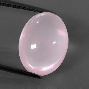 12.51 ct Pink Rose Quartz Gemstone, Rose Quartz Gem in Oval Cabochon Shape for Sale.